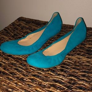 JCrew blue suede shoes